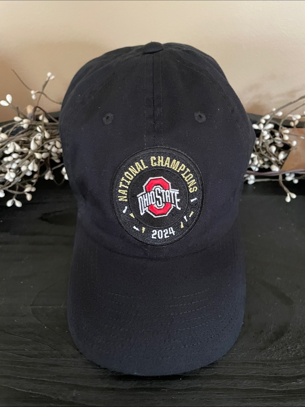 Ohio State Nike 2024 National Champions Black Baseball Cap - Size M/L